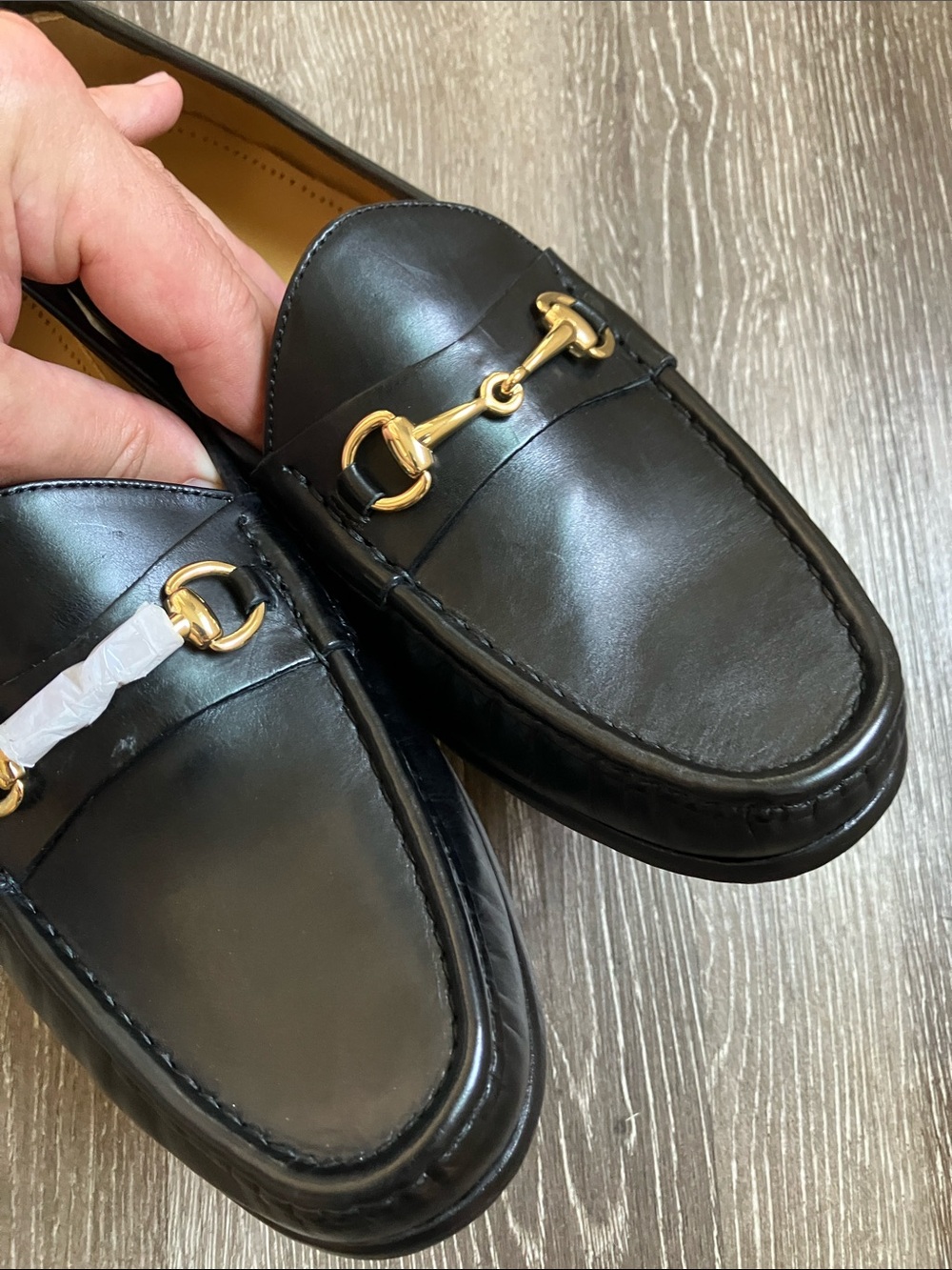 Cole Haan Ascot II black leather slip-on loafers gold-toned horsebit detail - Picture 13 of 17